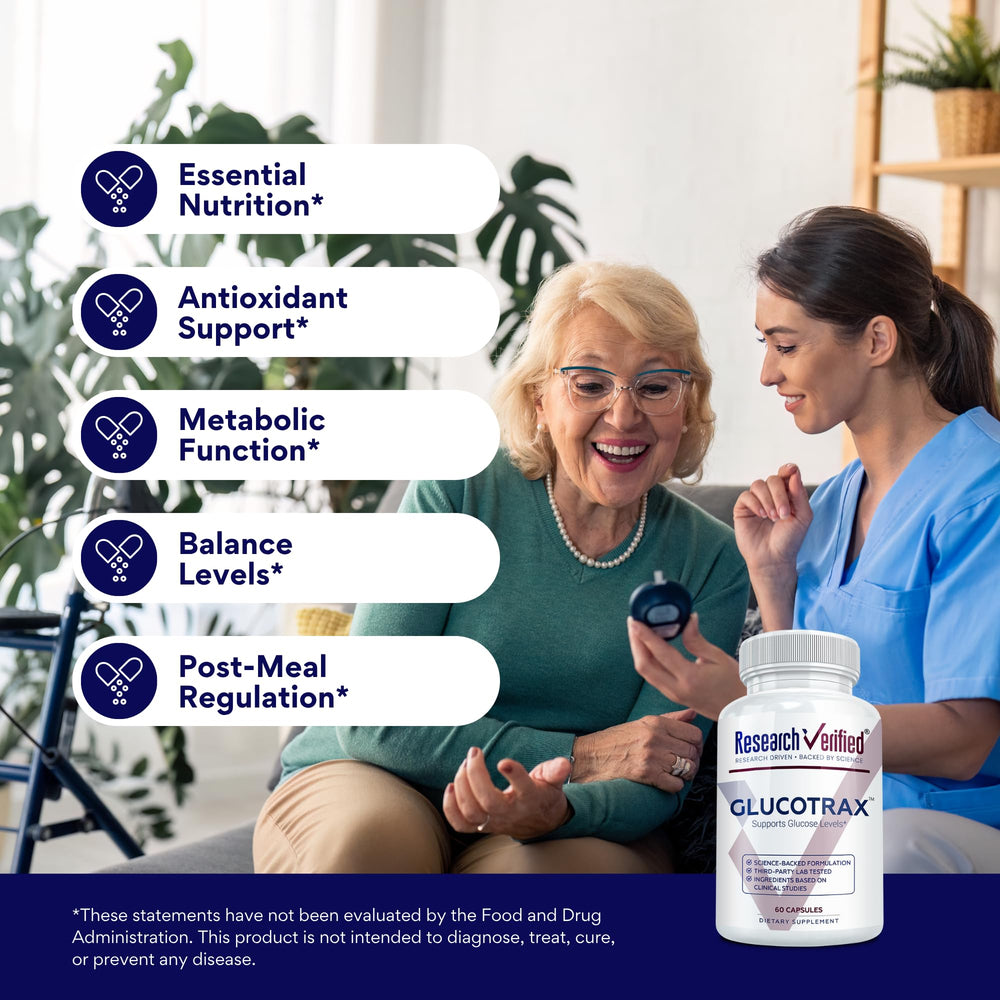 Glucotrax gymnema leaf extract highlighting craving-friendly composition