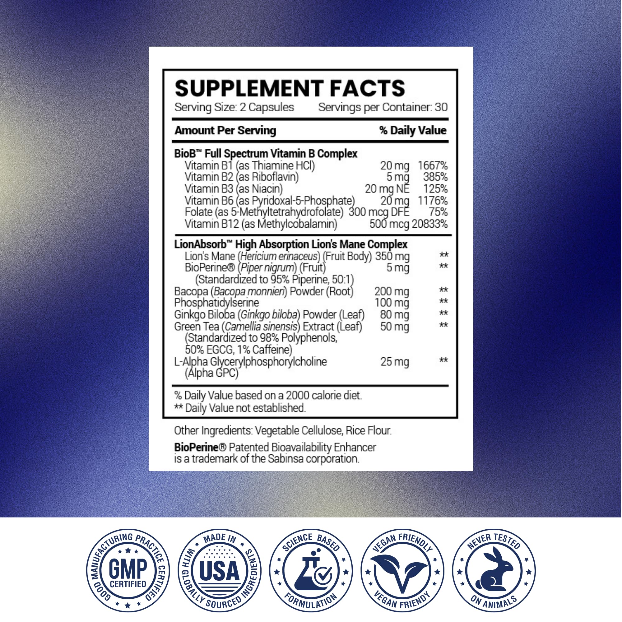Research Verified Memory Booster purity seal emphasizing safety and quality