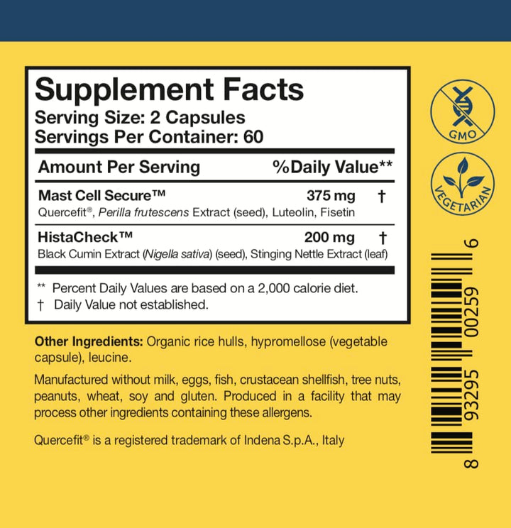 Researched Nutritionals HistaQuel black-cumin-seed-oil bottle highlight for immune support.