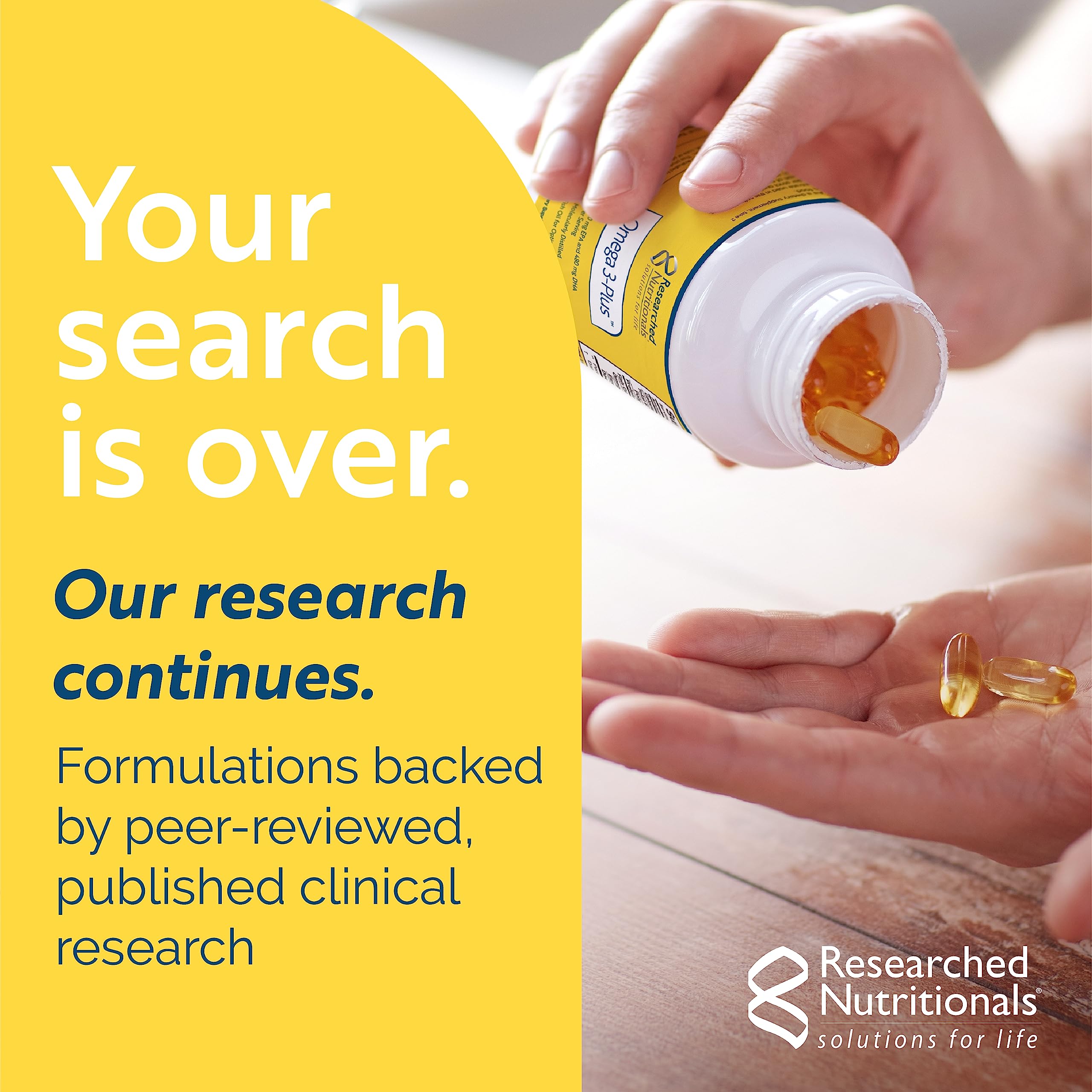 Researched Nutritionals kid-friendly serving depiction suggests family-friendly use