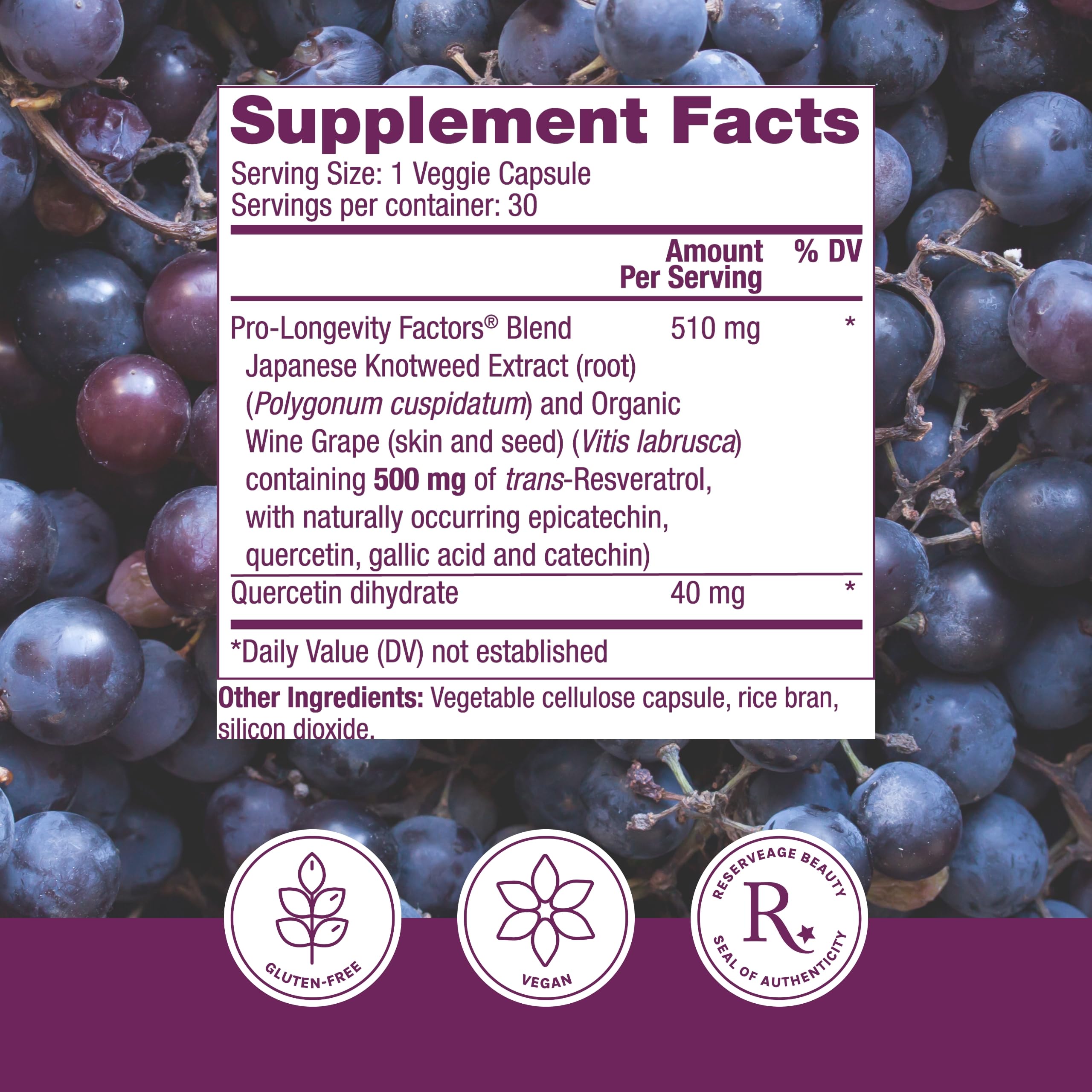 Reserveage Beauty brain health blend capsule for daily cognitive support