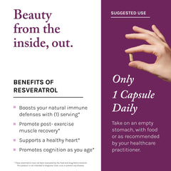 Reserveage Beauty knotweed plant element highlights trans-resveratrol blend