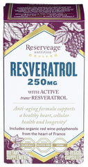 Reserveage Beauty Resveratrol bottle—antioxidant supplement for heart support and immune health.