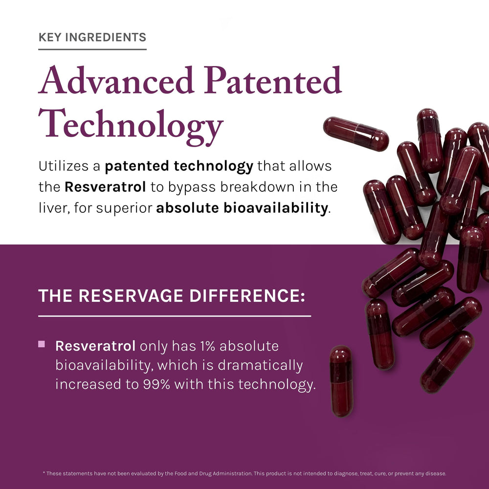 Gluten-free and vegan icon on Reserveage Resveratrol Plus+ packaging.