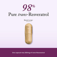 Reserveage Beauty Resveratrol veggie capsules for daily antioxidant support
