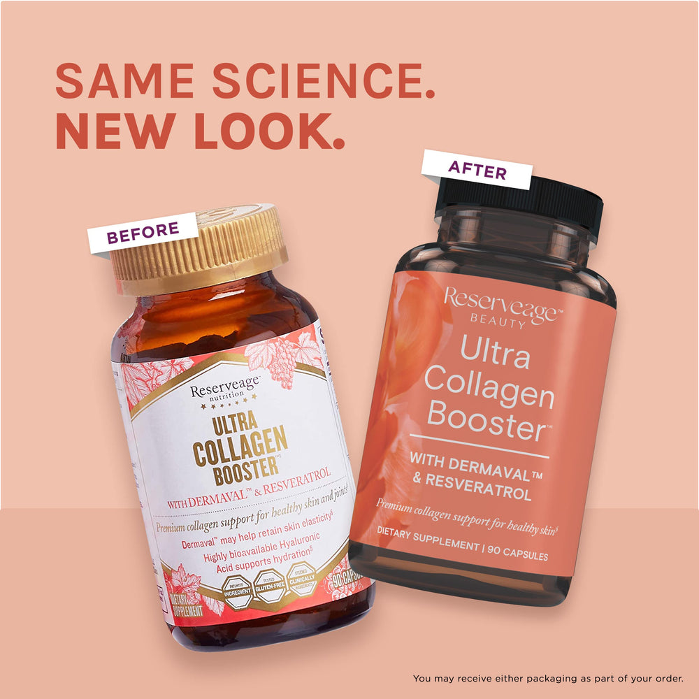 Reserveage skin hydration and elasticity support with hyaluronic acid and collagen