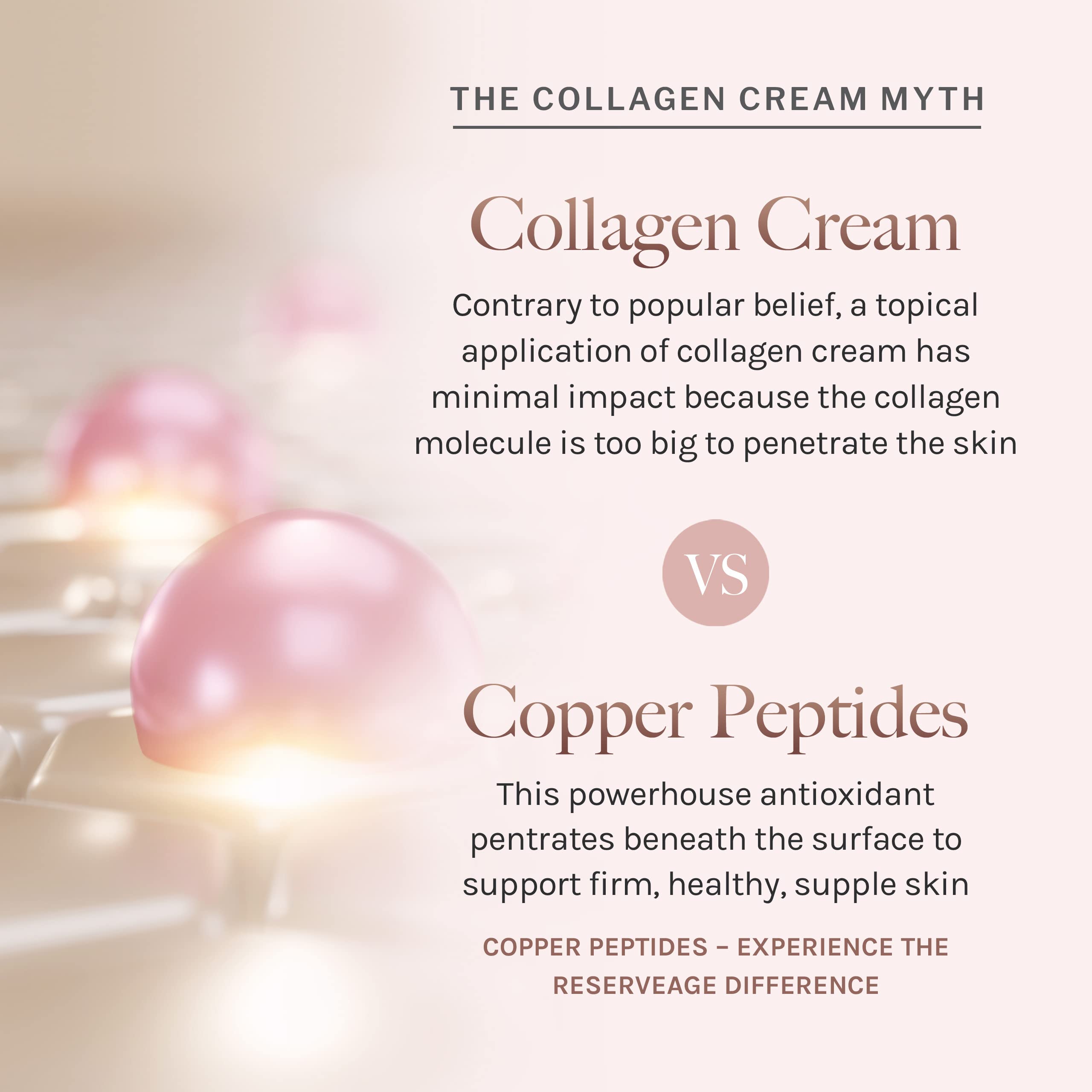 Reserveage Keratin Hair Booster biotin capsule close-up showcases nutrients.