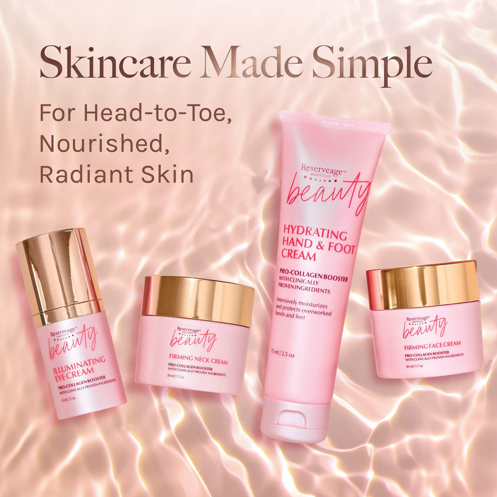 Reserveage Keratin Hair Booster total nutrition display suggests daily routine.