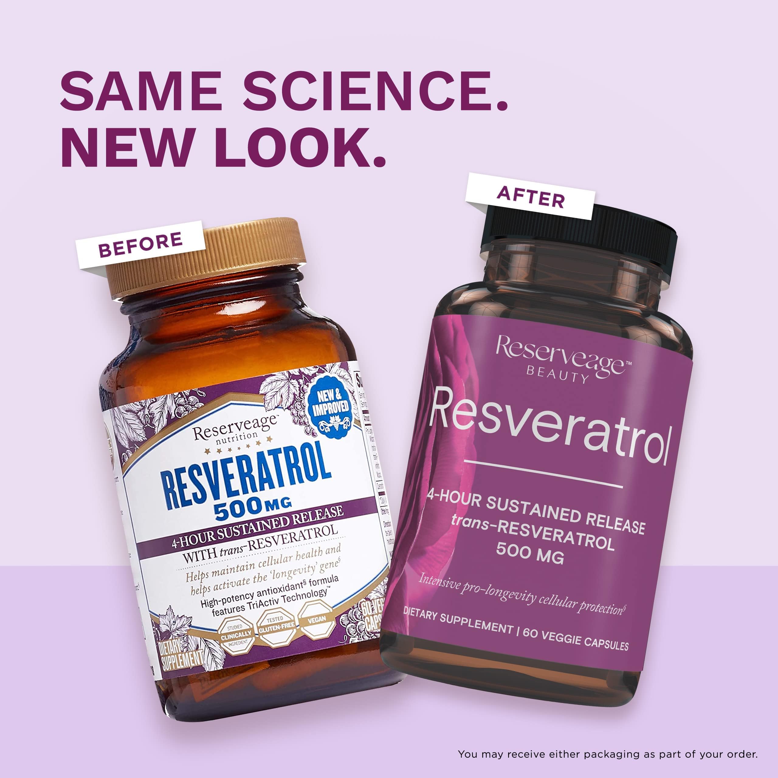 Product duo display showing Reserveage Resveratrol and Collagen for comprehensive care