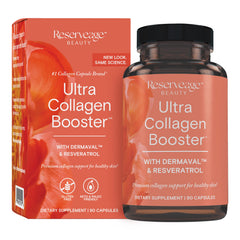 Reserveage Ultra Collagen Booster bottle promotes skin elasticity and hydration