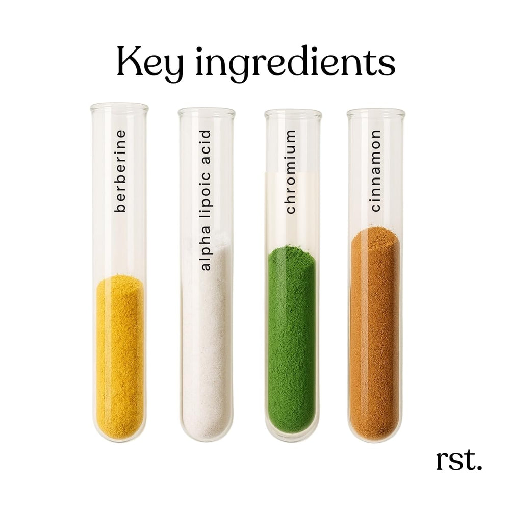 Reset Wellness Berberine+ ingredients panel highlights the Berberine blend for metabolic support
