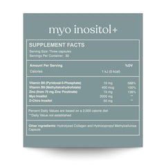 Reset Wellness Myoinositol Plus capsules close-up emphasizing daily dosage option