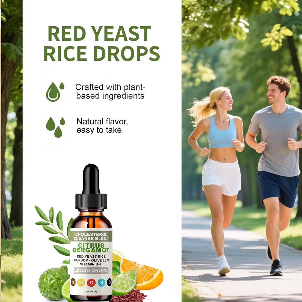 Illustration of citrus bergamot and soursop components in a natural plant-based blend.
