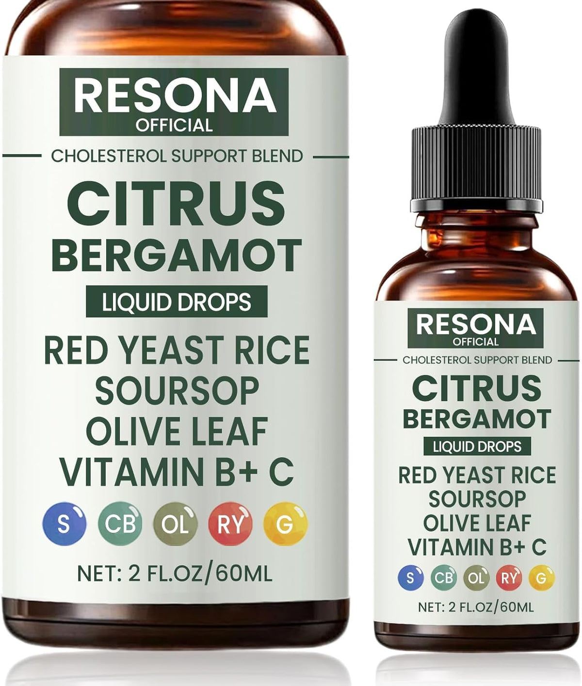 Resona Official red yeast rice cleanse bottle with citrus bergamot for daily wellness