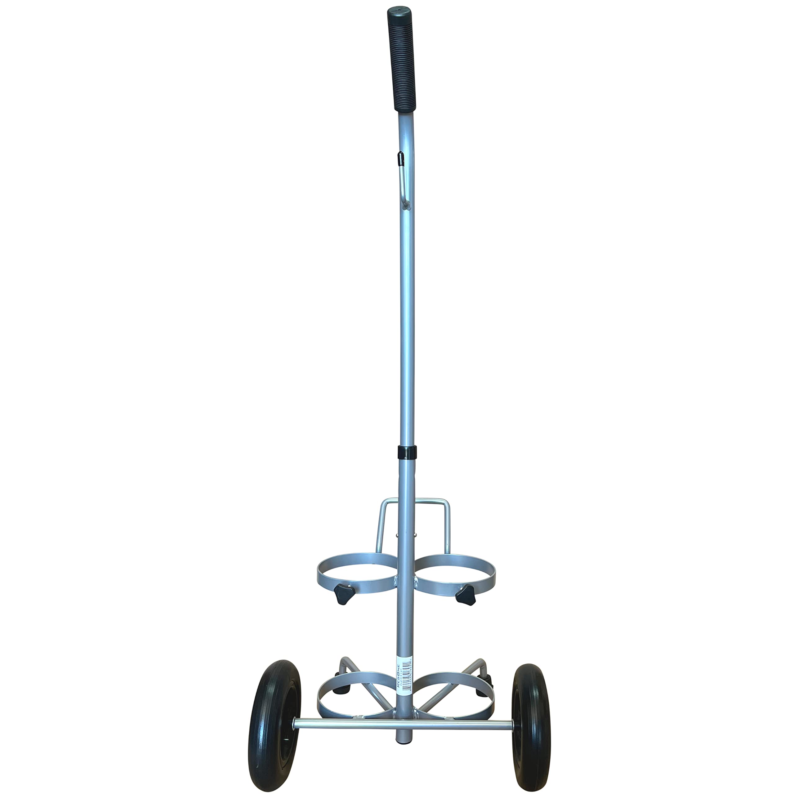 ResOne oxygen cart holding two D/E tanks for versatile transport.