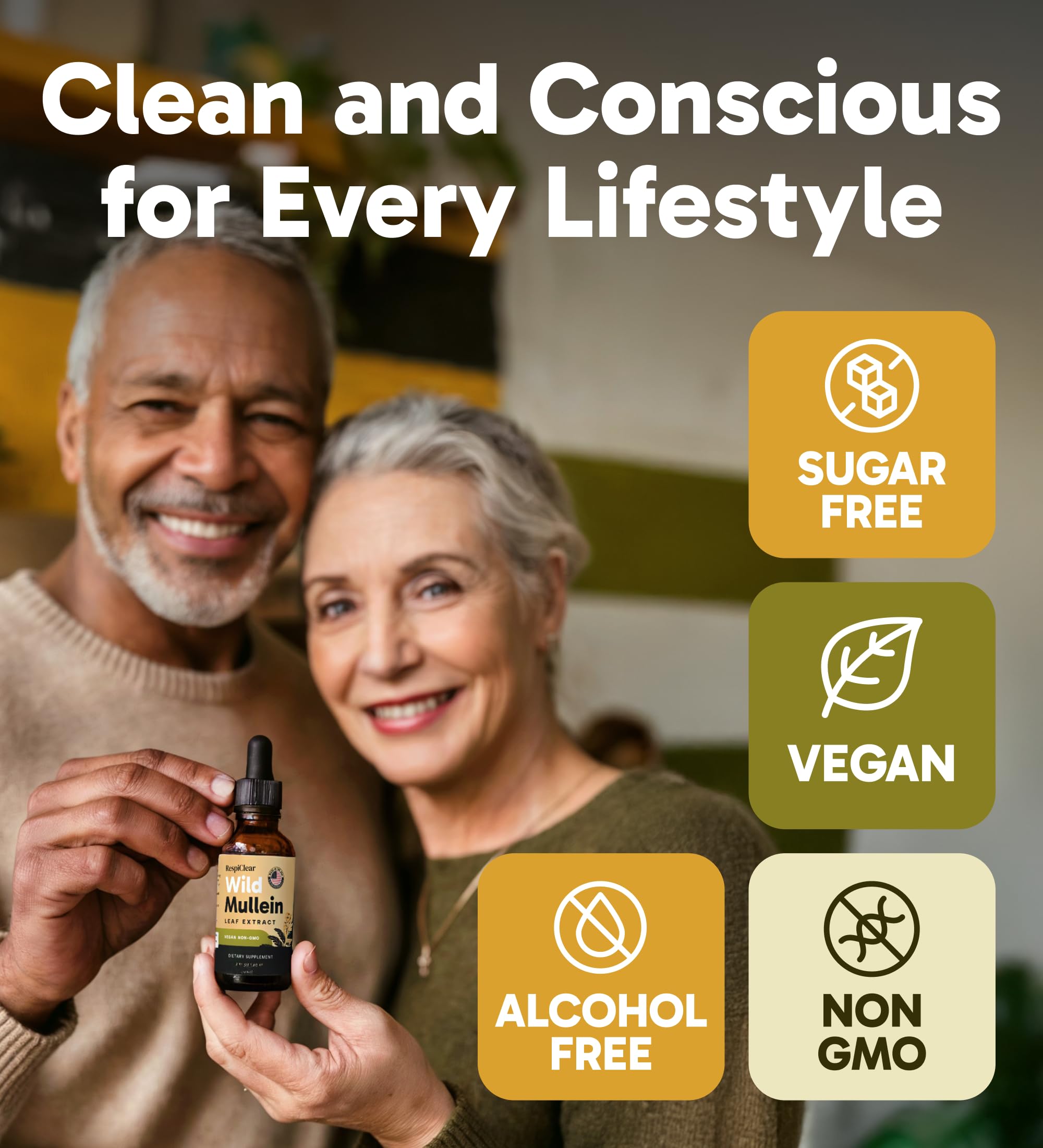 RESPICLEAR drops on a kitchen counter ready for daily use and routine.