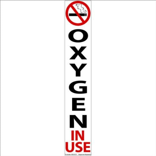 Responsive Respiratory No Smoking Oxygen In Use Magnet marks oxygen-in-use areas.