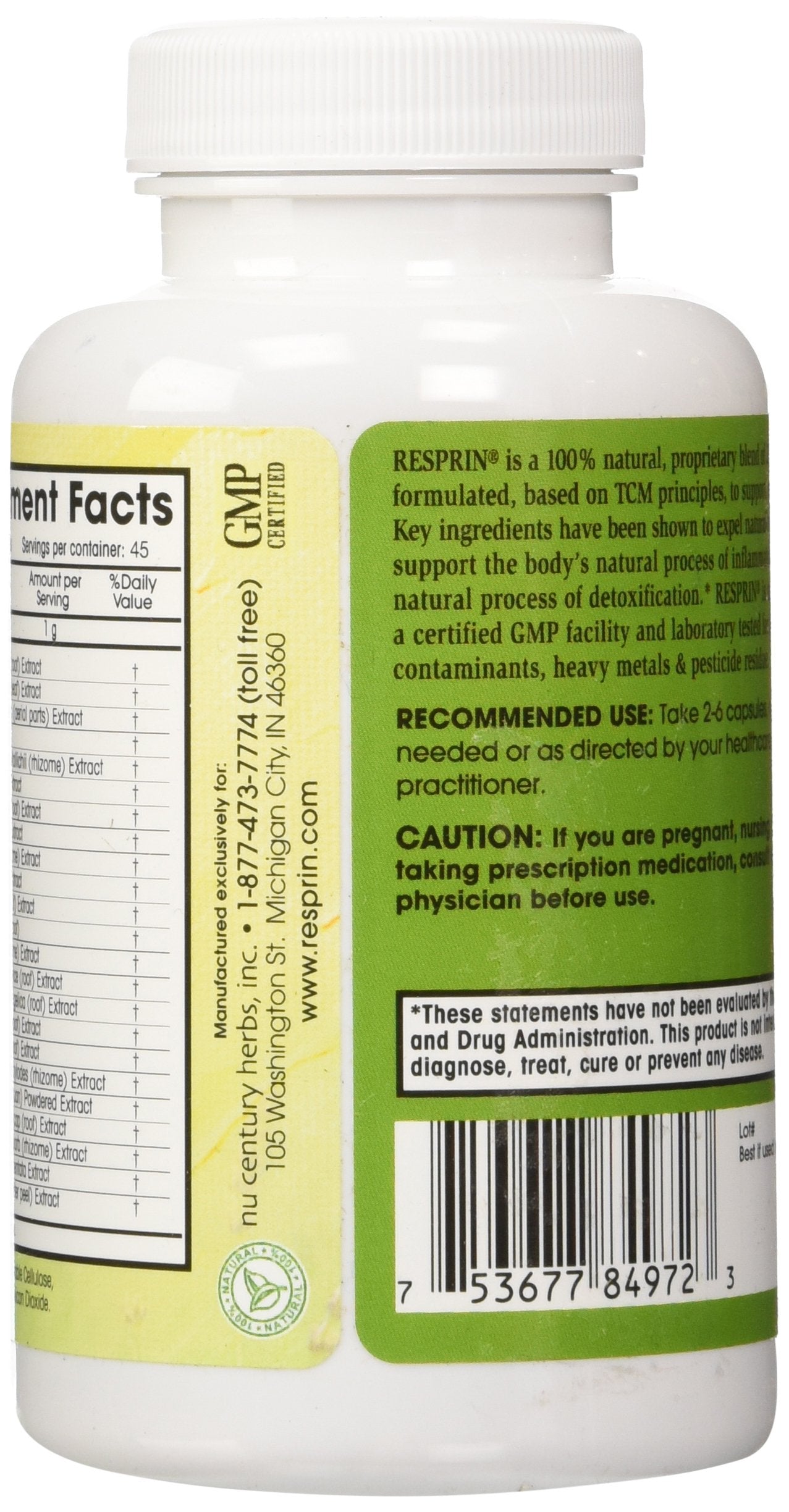 Close-up of Resprin Respirin capsules ready for daily use