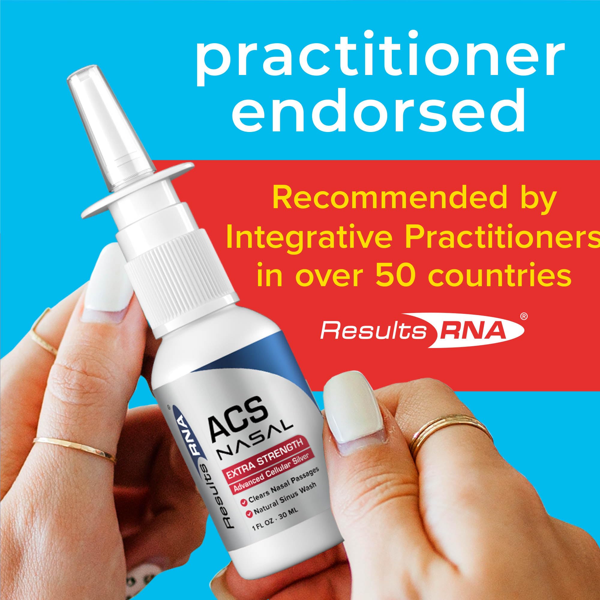 Results RNA ACS 200 Nasal Extra Strength doctor recommendation seal on packaging