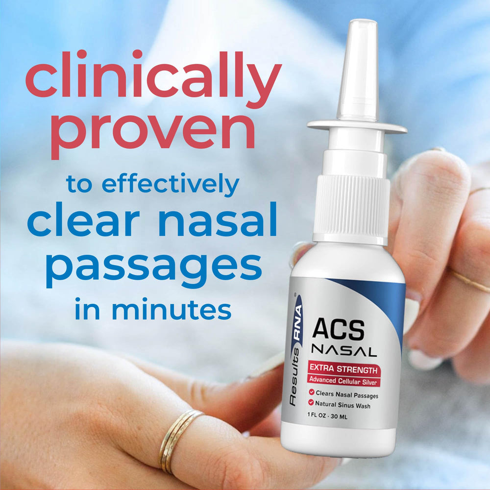 Results RNA ACS 200 Nasal Extra Strength ingredients label highlighting natural components