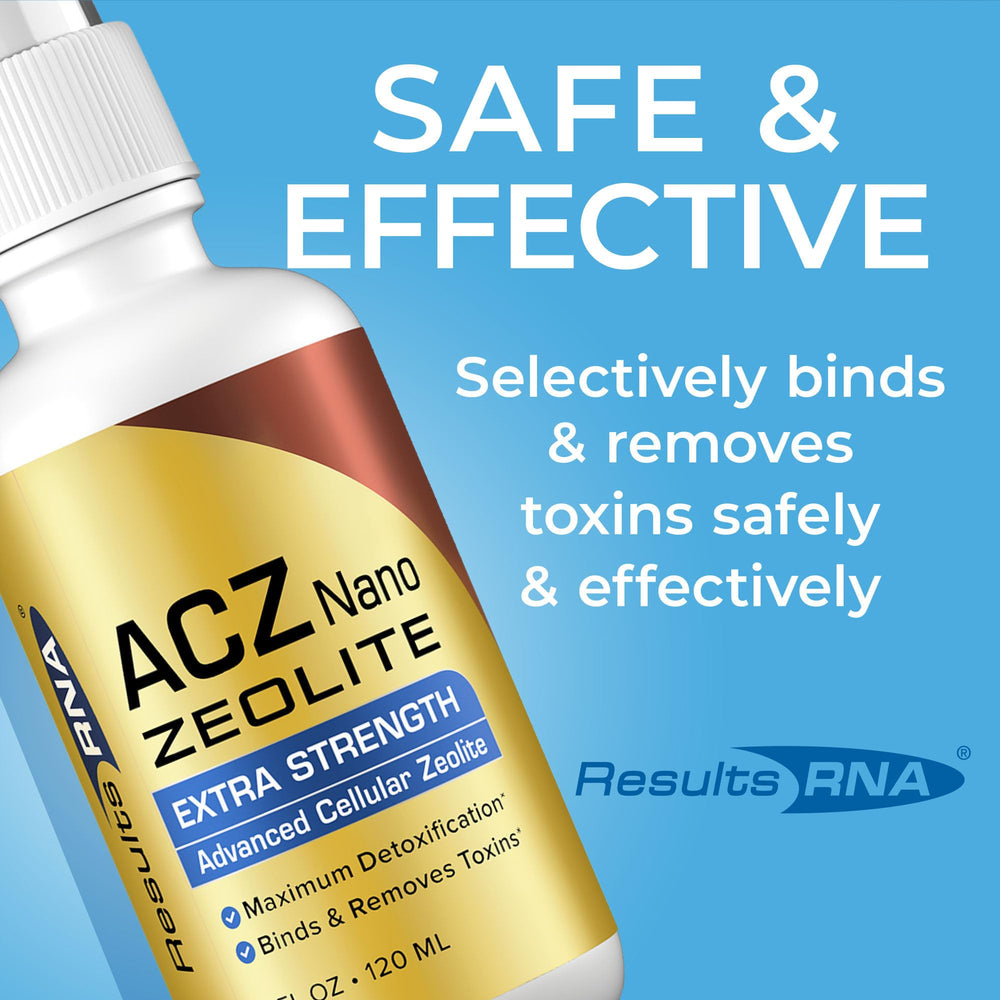 Results RNA ACZ Nano Zeolite label highlights doctor-recommended detox support