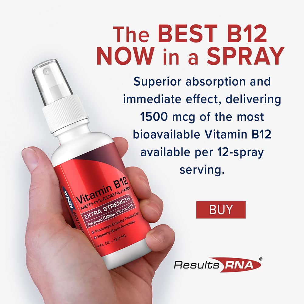 Results RNA B12 methylcobalamin label closeup emphasizes purity and bioavailable form