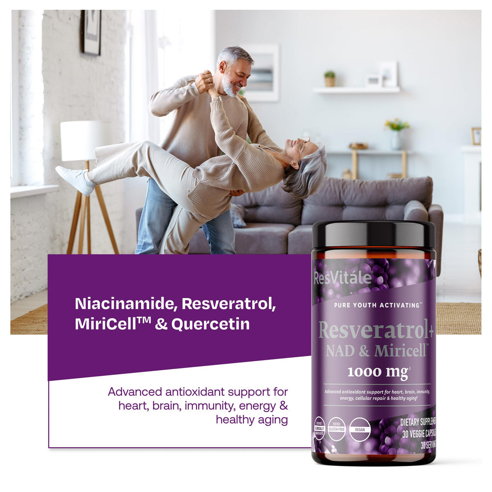 ResVitále brain-energy support concept with capsules on a light background.