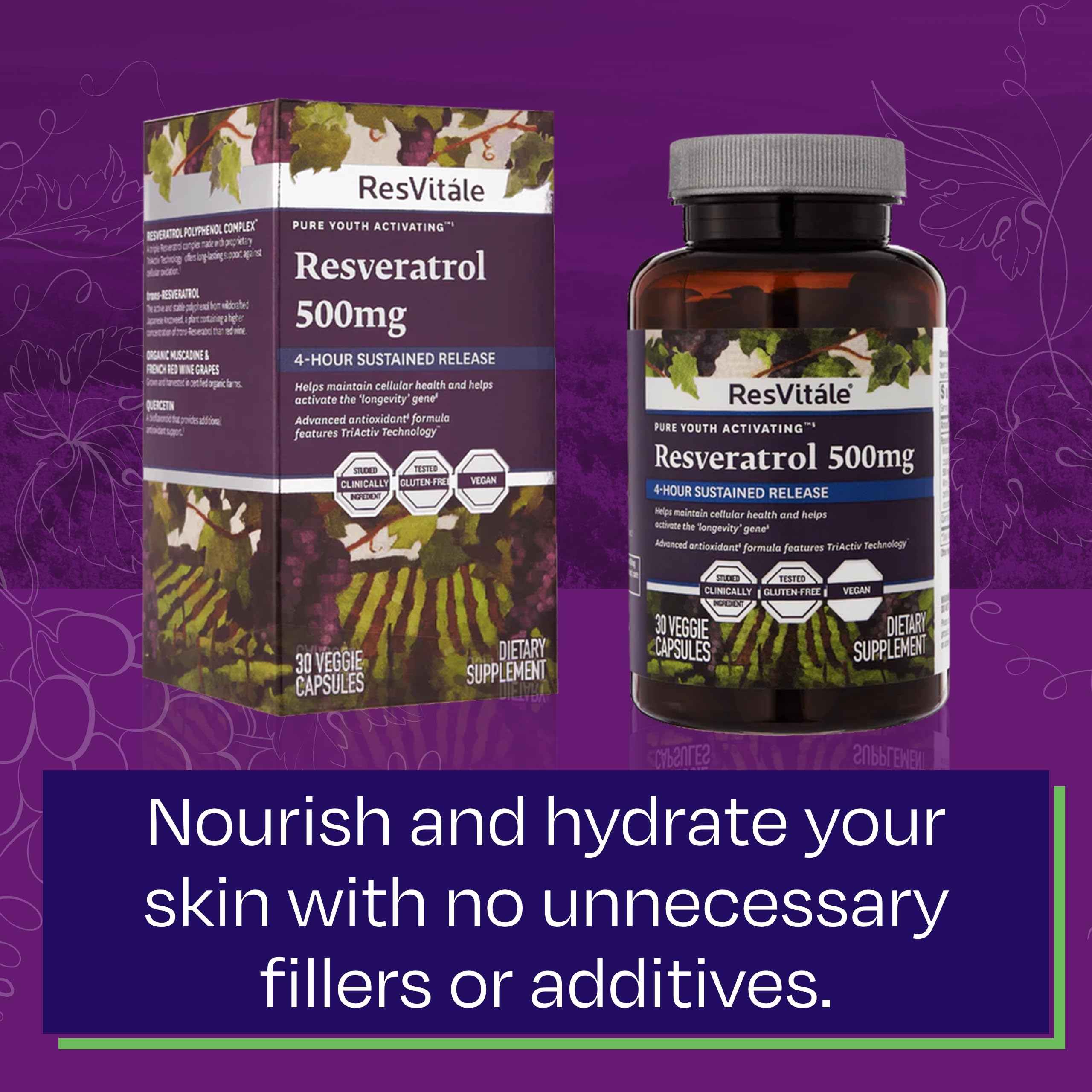 Front of bottle indicates four-hour sustained release feature.