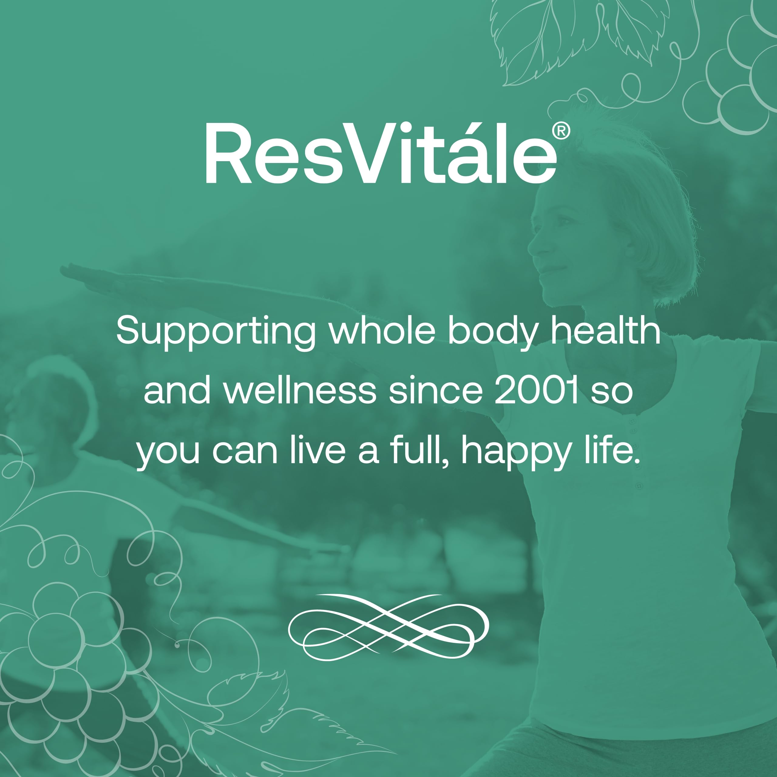ResVitále front-pack close-up highlighting 90 veggie capsules for skin health