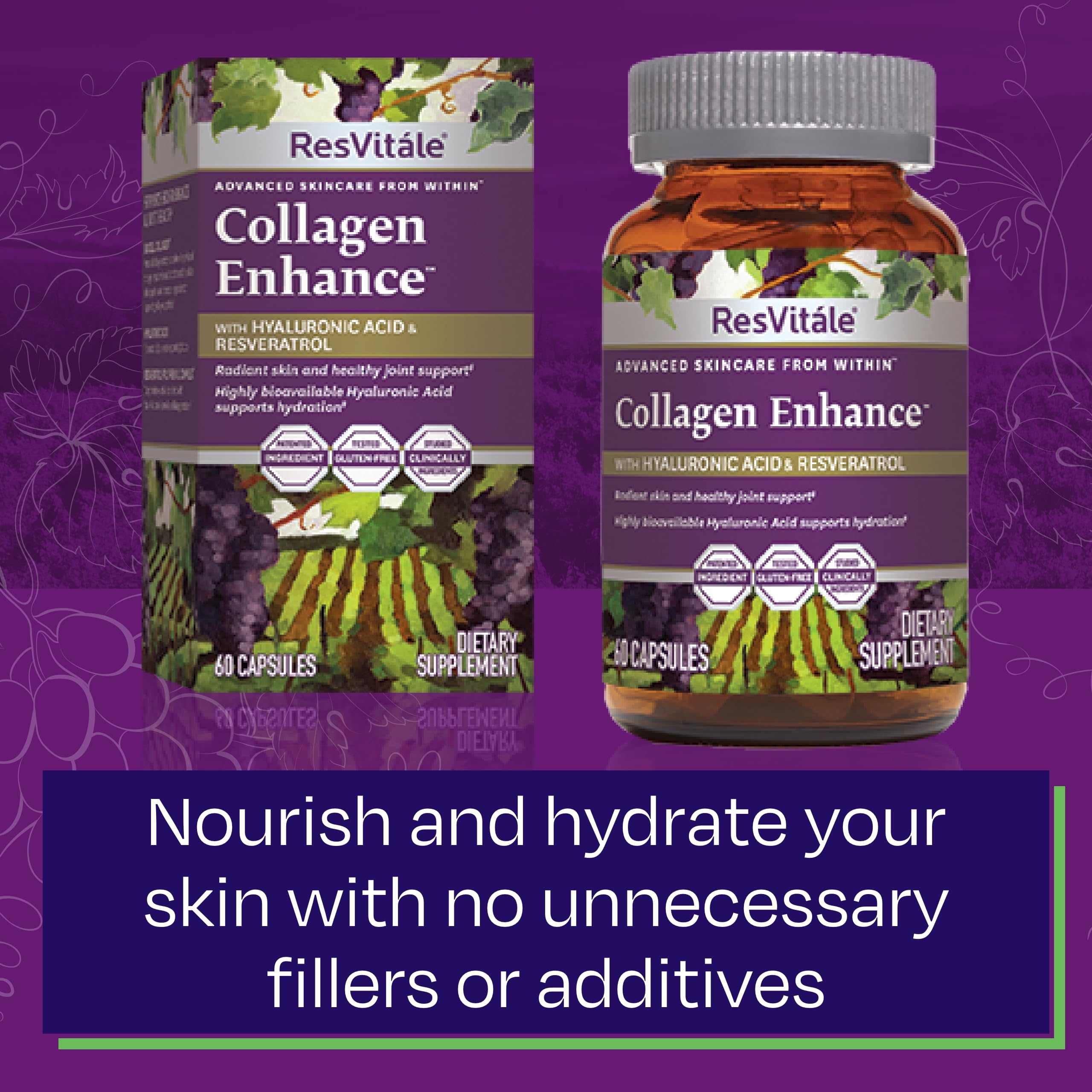 ResVitale Vegetarian Gluten-Free label on bottle for dietary needs