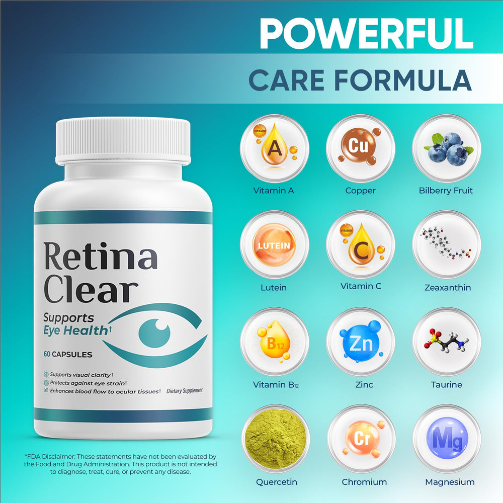 Retina Clear lutein-zeaxanthin focus image showing retina-supporting nutrients.