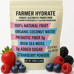 RETPMOSO Hydrate electrolyte powder tub close-up highlighting minerals for hydration