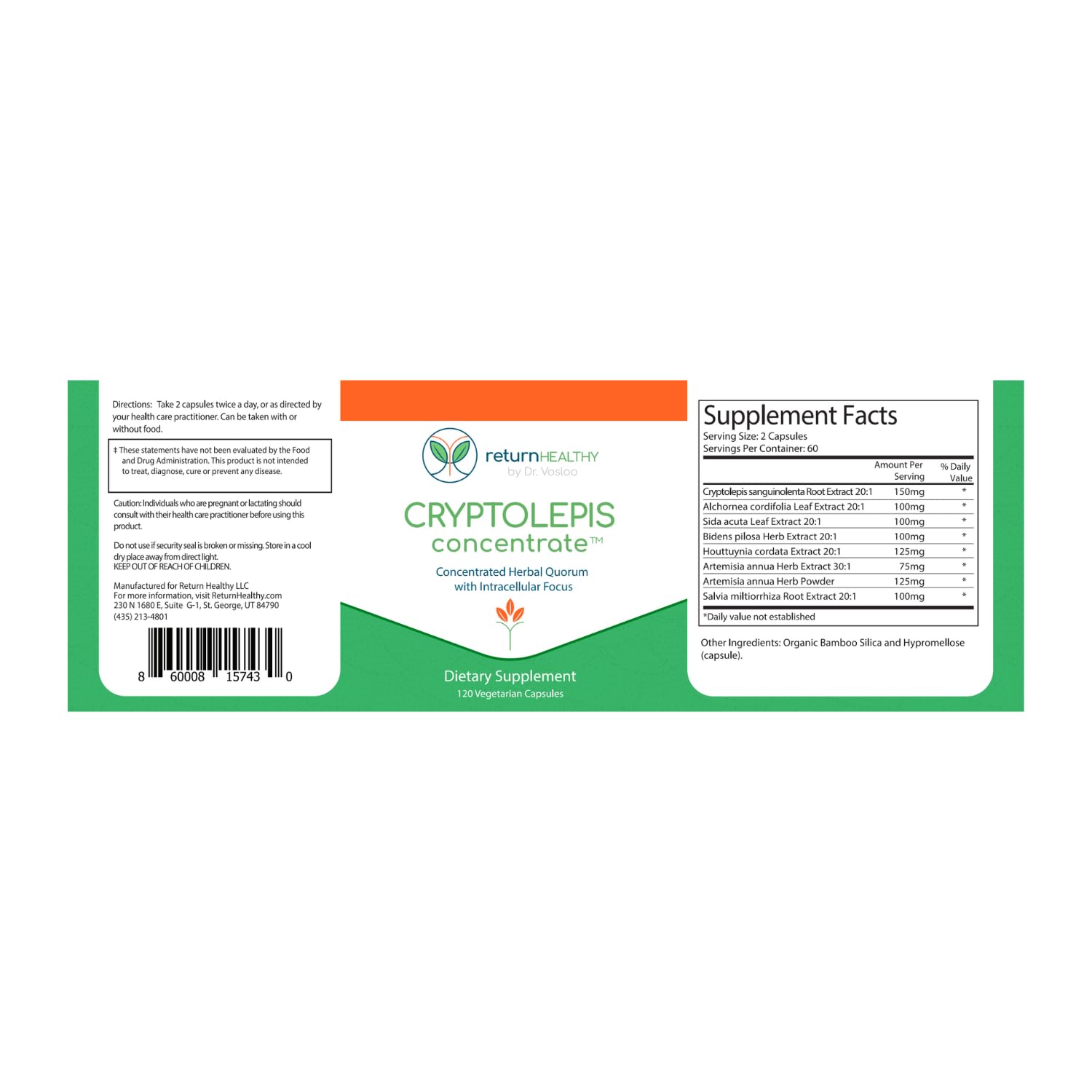 Return Healthy Cryptolepis Concentrate in-use scene conveys on-the-go wellness support.