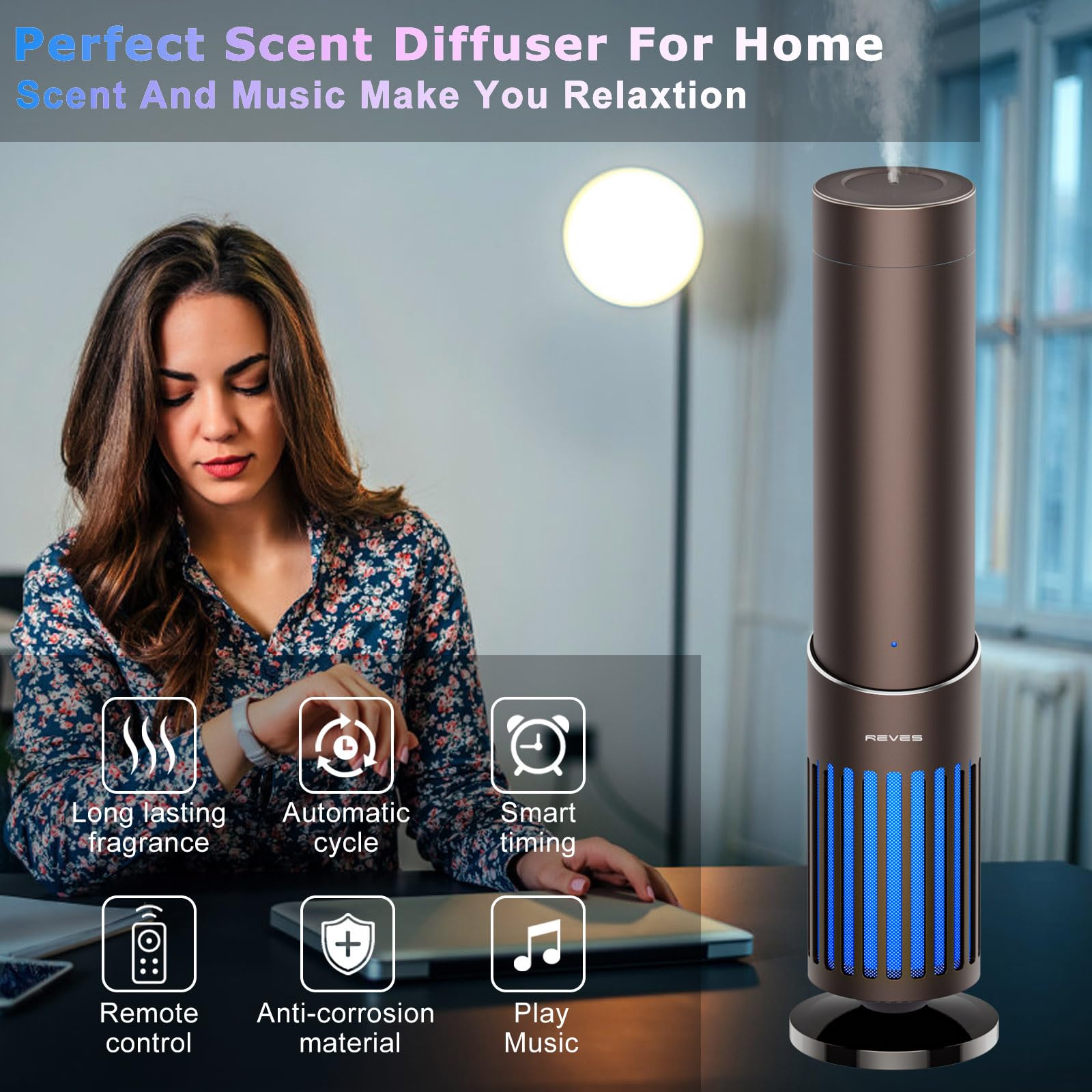 Revesien cold-air diffusion delivers quick, even aroma distribution.