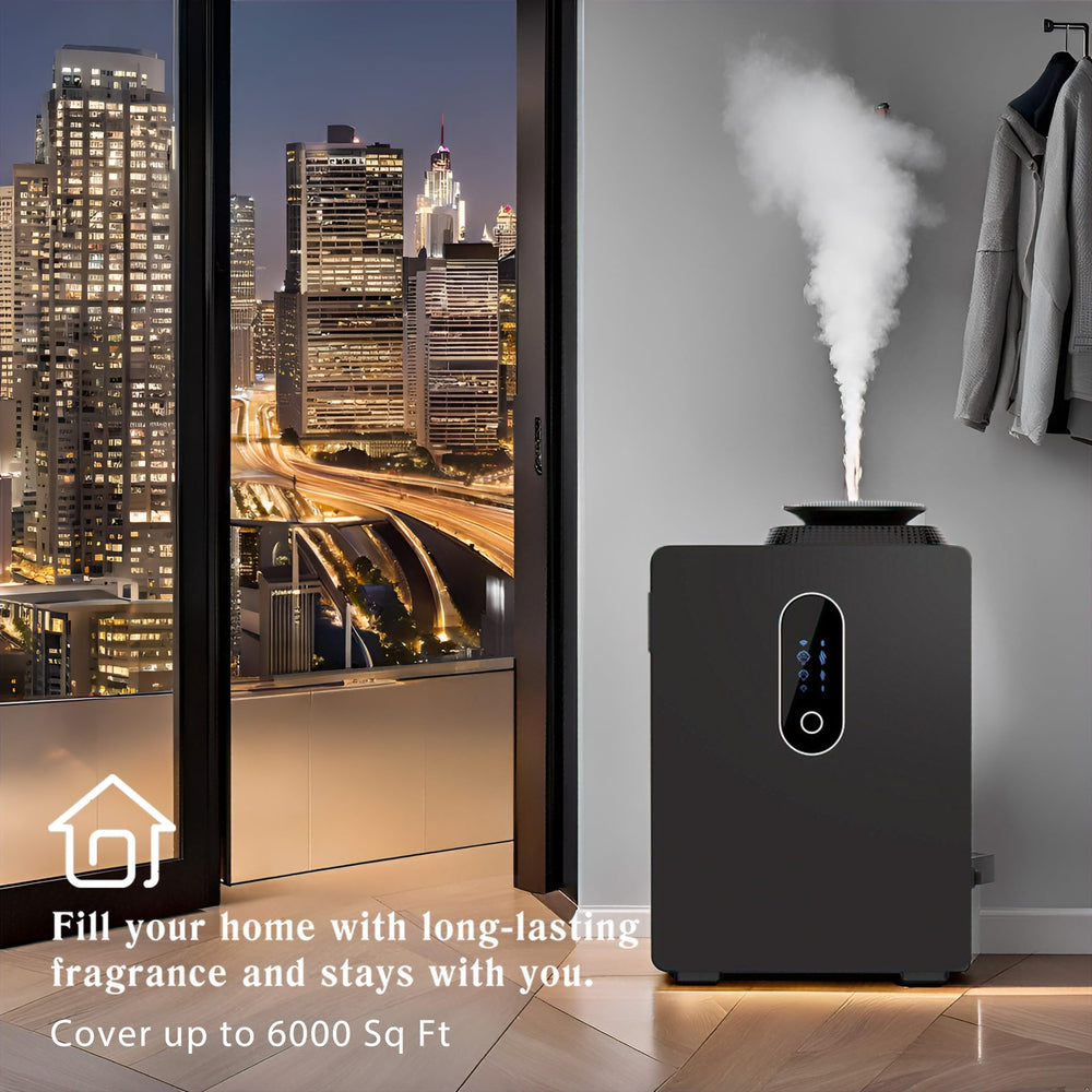 Revesien Scent Diffuser app control screen demonstrates WiFi remote scheduling