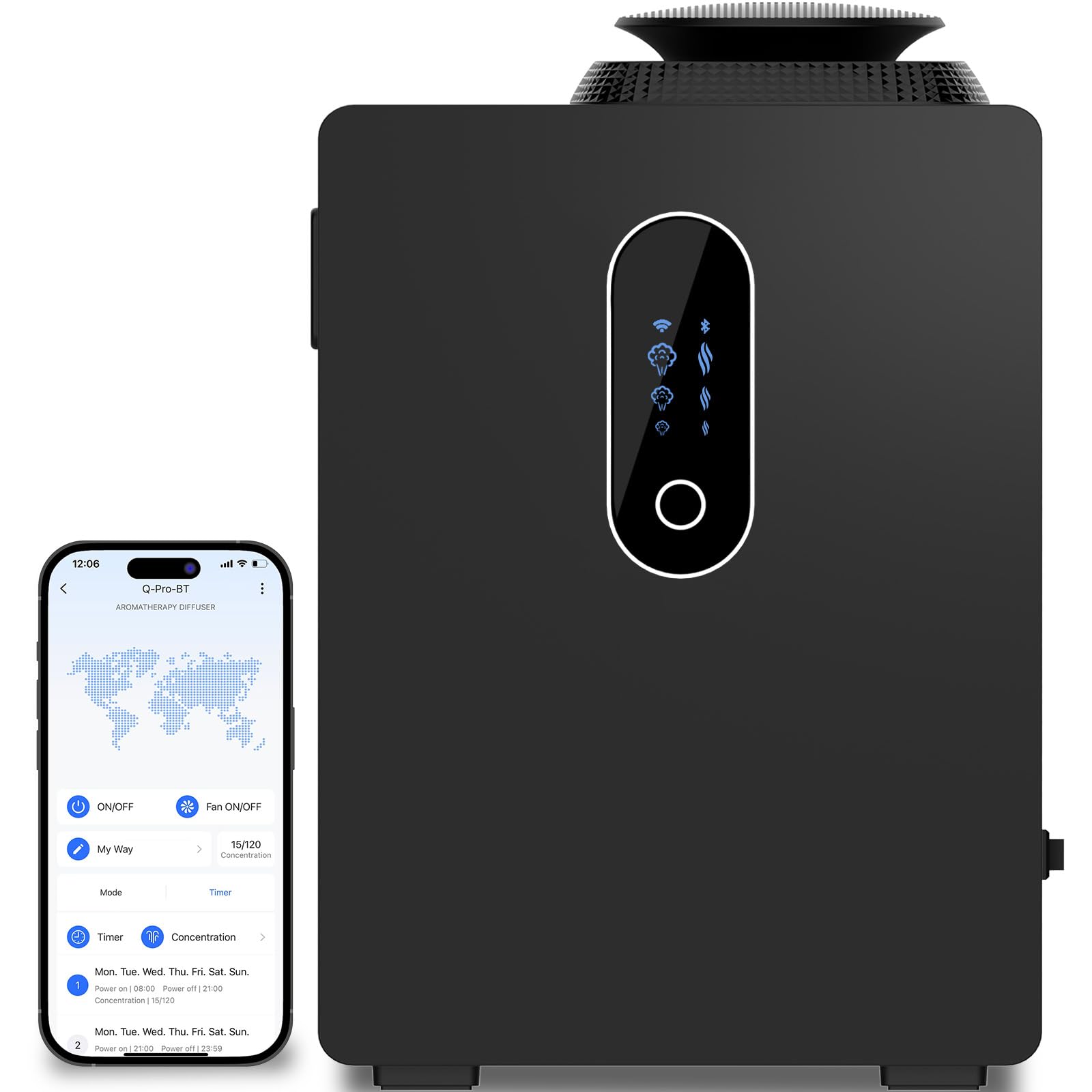 Revesien Scent Diffuser front view highlights 1000ml capacity for large spaces