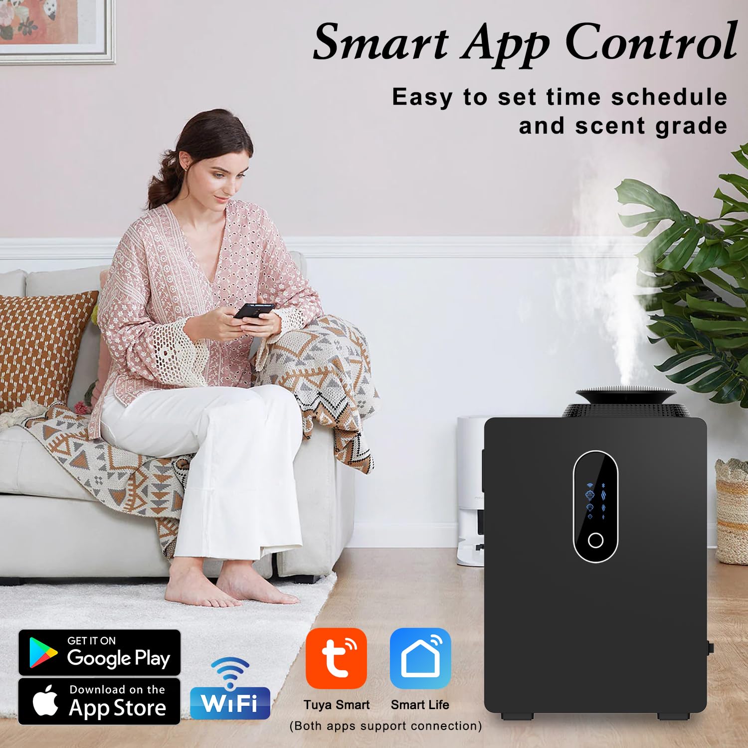 Revesien Scent Diffuser quiet operation during night use under 34dB