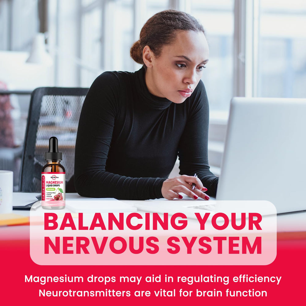 ReviNutra Magnesium Liquid Drops measuring dropper for precise daily dosage.