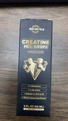 ReviNutra Creatine HCL orange flavor bottle close-up for a refreshing taste.