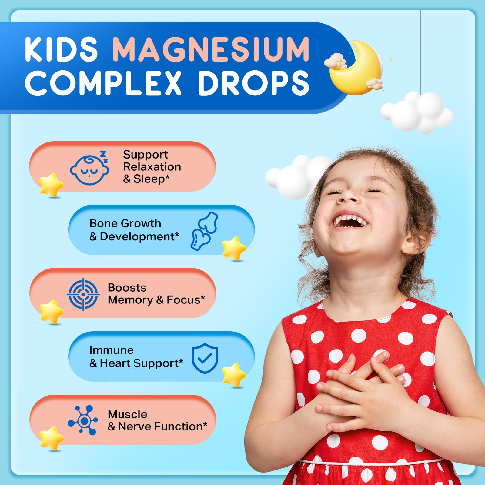 ReviNutra magnesium drops strawberry liquid supports calm during activities.