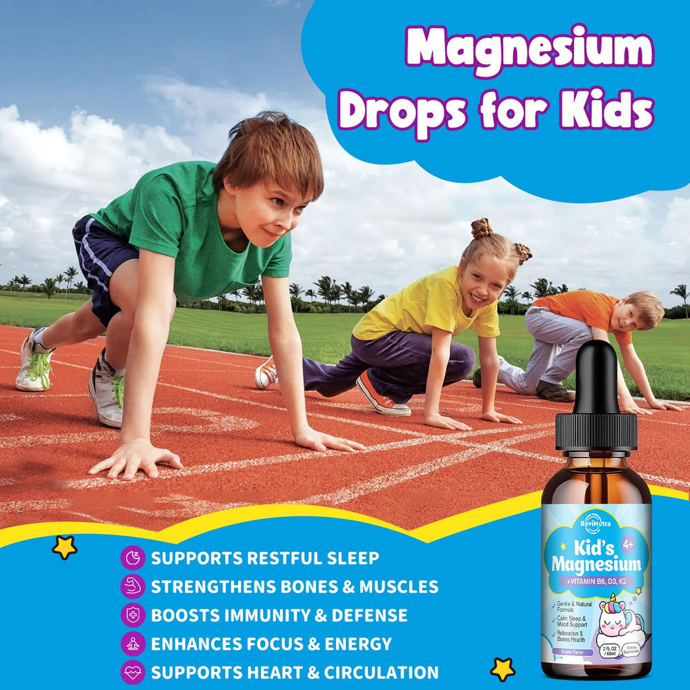 ReviNutra Kids drops in a cozy sleep scene promote restful nights