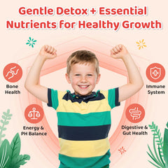 ReviNutra Zeolite Detox Gummies close-up reveals berry flavor and glossy texture.