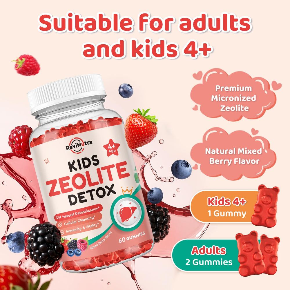 ReviNutra Zeolite Detox Gummies kid-friendly packaging supports family routines.