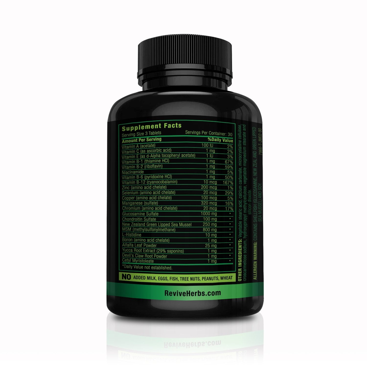 Revive Herbs glucosamine chondroitin msm capsules suggest improved joint flexibility for daily activities