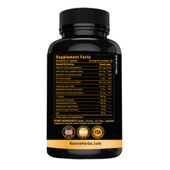 Revive Herbs Thyroid Support ashwagandha root image highlights adaptogenic support for stress resilience.