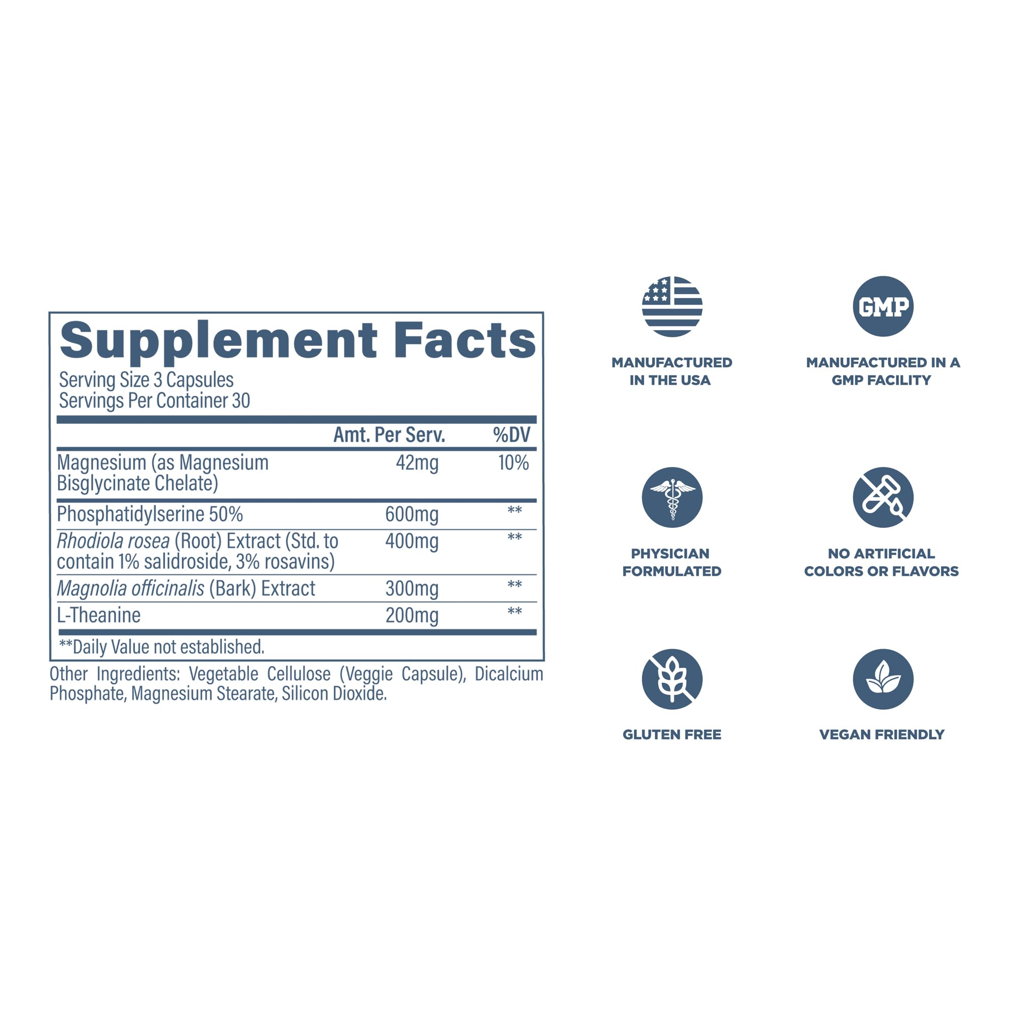Revive MD Magnesium and L-Theanine ingredient close-up highlights calming focus support
