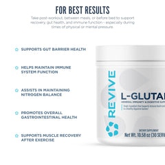 Revive MD label close-up shows 30 servings and clean ingredients