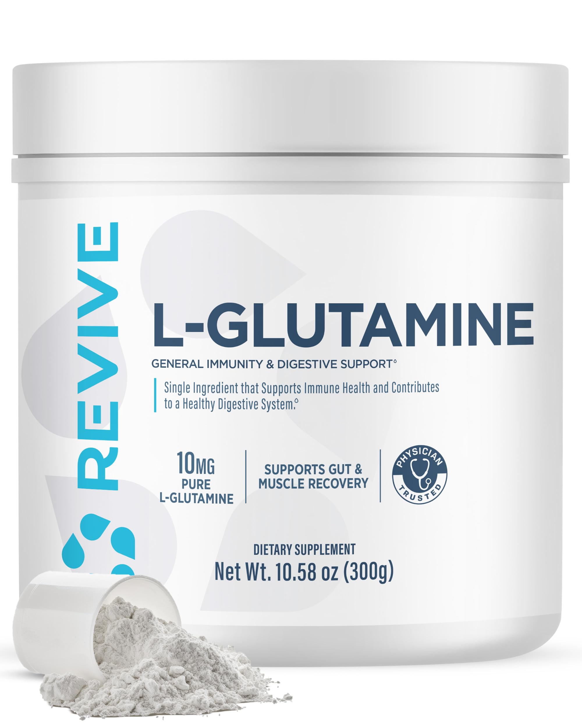 Revive MD Gut L-Glutamine powder bottle for recovery and gut health
