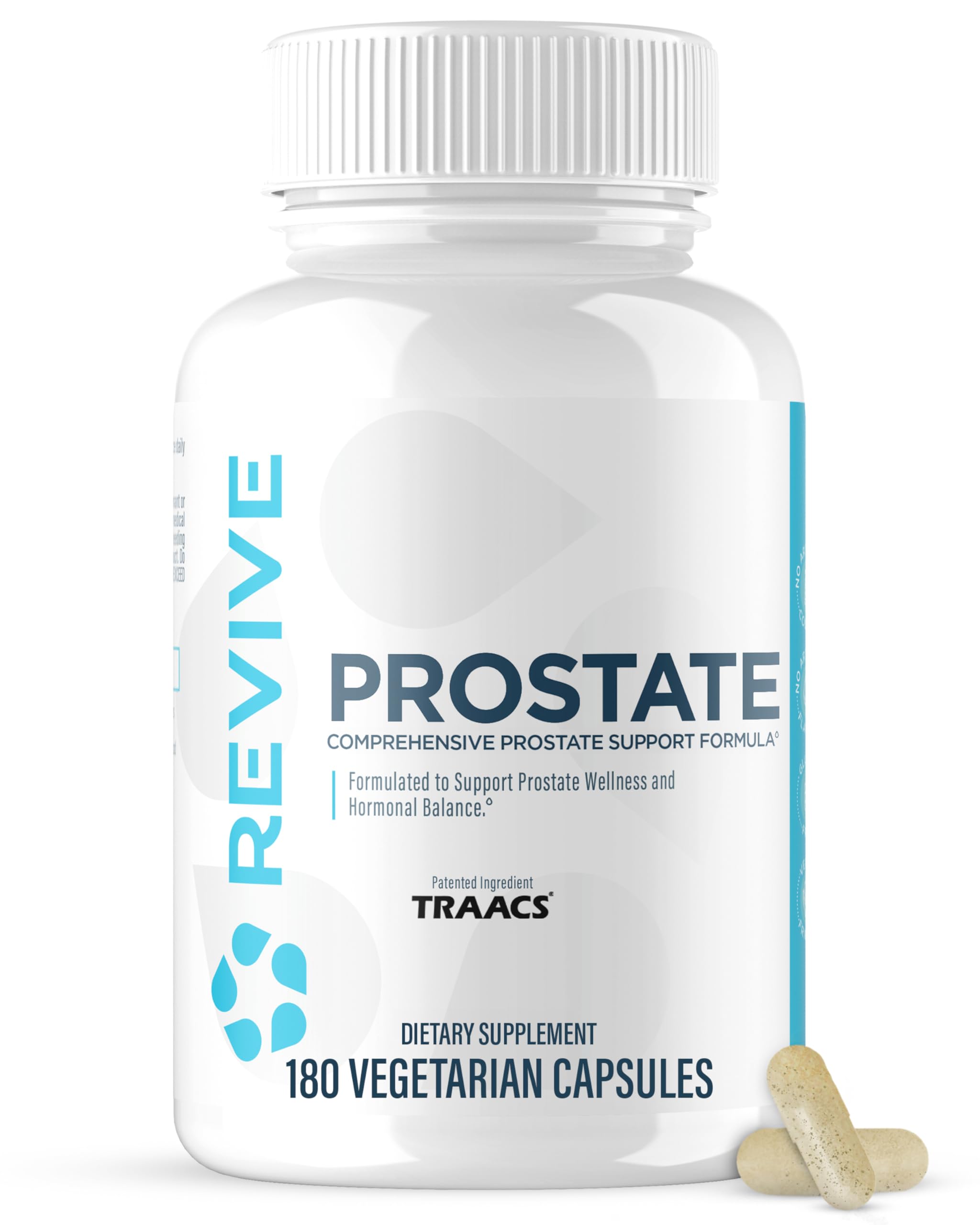 Revive MD Prostate bottle front view for daily wellness support.