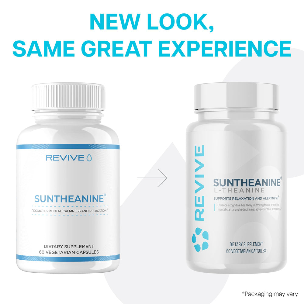 Vegan gluten-free symbol on Revive Suntheanine packaging
